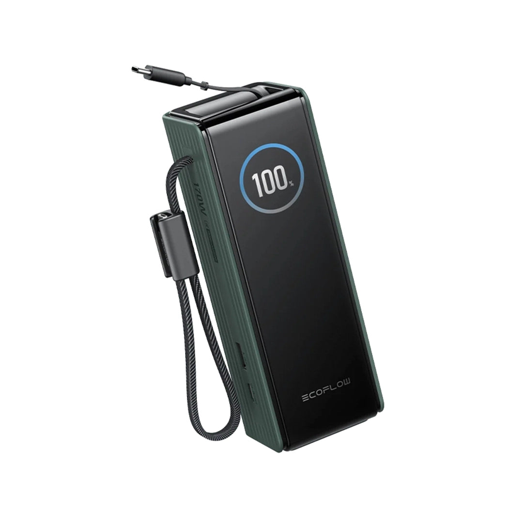 EcoFlow RAPID Power Bank (25000 mAh, 170 W, 100 W zabudované kabely) - zelená