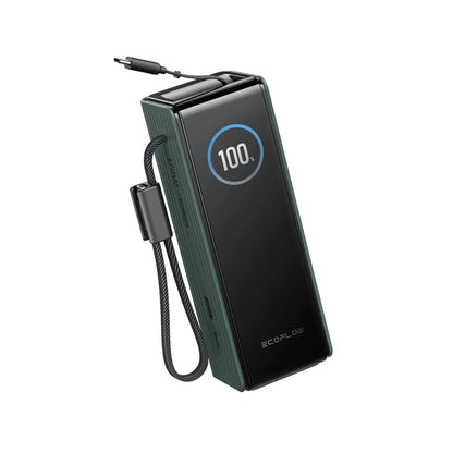 EcoFlow RAPID Power Bank (25000 mAh, 170 W, 100 W zabudované kabely) - zelená