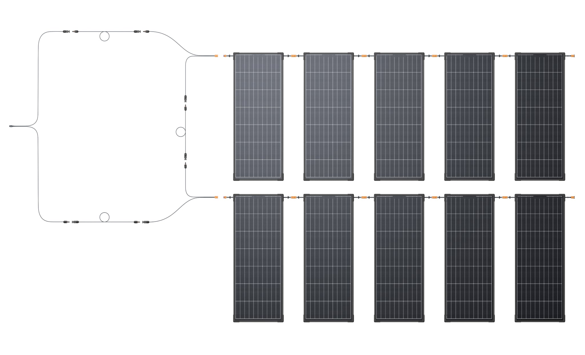EcoFlow RV sada dvou 130W rigidních solárních panelů