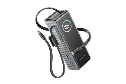 EcoFlow RAPID Power Bank (25000 mAh, 170 W, 100 W zabudované kabely) - stříbrná