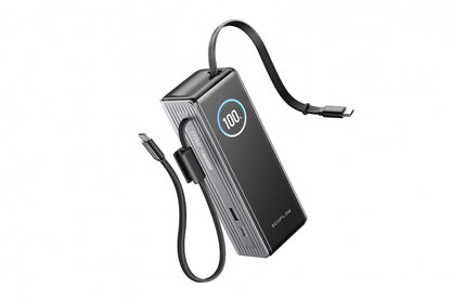 EcoFlow RAPID Power Bank (25000 mAh, 170 W, 100 W zabudované kabely) - stříbrná
