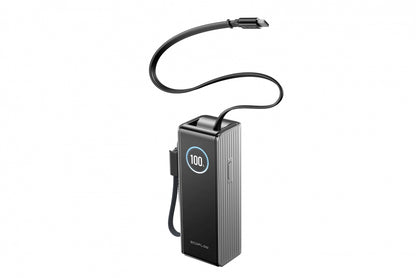 EcoFlow RAPID Power Bank (25000 mAh, 170 W, 100 W zabudované kabely) - stříbrná