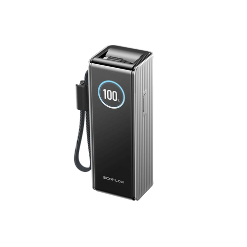 EcoFlow RAPID Power Bank (25000 mAh, 170 W, 100 W zabudované kabely) - stříbrná