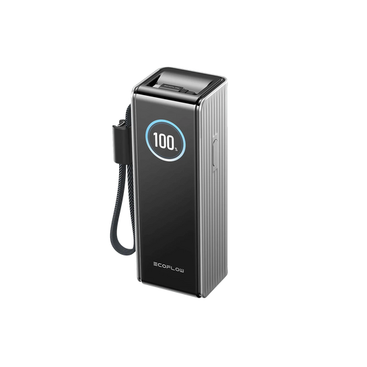 EcoFlow RAPID Power Bank (25000 mAh, 170 W, 100 W zabudované kabely) - stříbrná